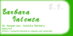 barbara valenta business card